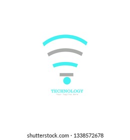 Wifi icon wireless network. Technology icon. Abstract vector illustration.