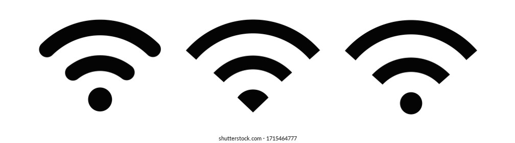 Wifi icon or wireless icon set