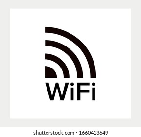 WI-Fi  icon, wireless and wifi icon. Vector Illustration.