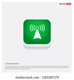 Wifi IconGreen Web Button - Free vector icon