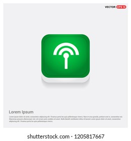 Wifi IconGreen Web Button - Free vector icon