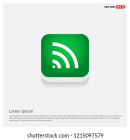 Wi-Fi IconGreen Web Button - Free vector icon