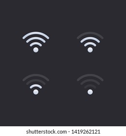 Wifi icons. Wifi icon vector. Flat icons with gradient color vector.