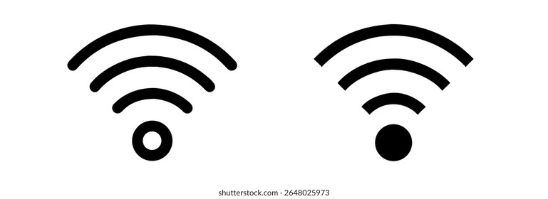 wifi icons indicating different signal strengths