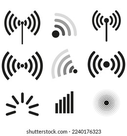 Wifi icons. Internet network. Vector illustration. Stock image.