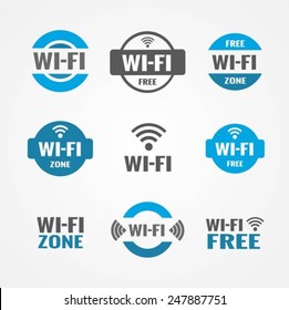  Wi-fi icons set