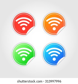 Wifi icons set