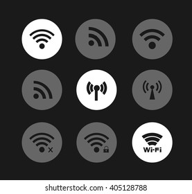 Wifi icons set