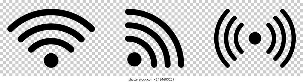 Wi-fi icons set. Design can use for web and mobile app. Vector illustration isolated on transparent background
