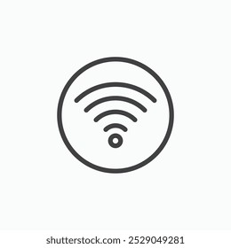 Wifi icons set. filled and line illustration