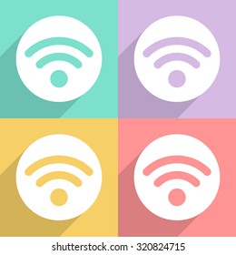 Wifi icons set great for any use. Vector EPS10.
