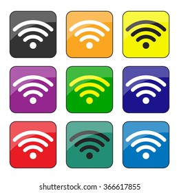 WIFI Icons set. WIFI Icon Object. WIFI Icon Graphic. Vector illustration