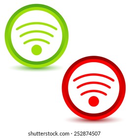Wifi icons set on a white background. Vector illustration