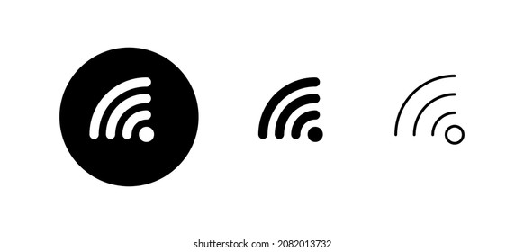 Wifi icons set. signal sign and symbol. Wireless  icon