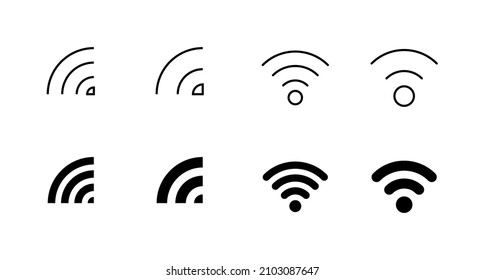 Wifi icons set. signal sign and symbol. Wireless  icon