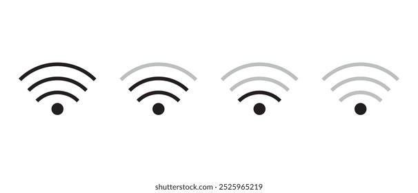 Wifi icons. Set of wifi symbol. Network icon illustration