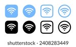 WiFi icons set. Vector icons