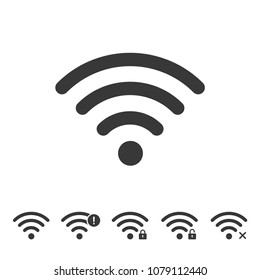 Wi-fi icons set vector image