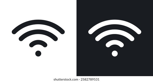 Wifi icons set vectors black and colored style