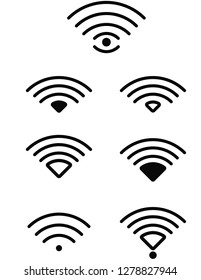 wifi icons set for web or printing