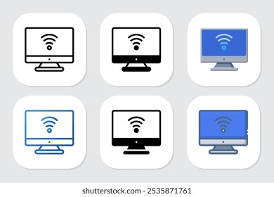 wifi icons with various design styles