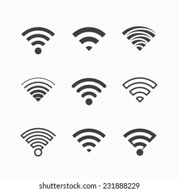 Wi-Fi icons. Vector.