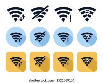 Wifi icons vector illustration set. Wifi connection icons for web and mobile