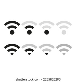 Wifi icons for web design. Internet network concept. Computer technology concept. Vector illustration. Stock image. 