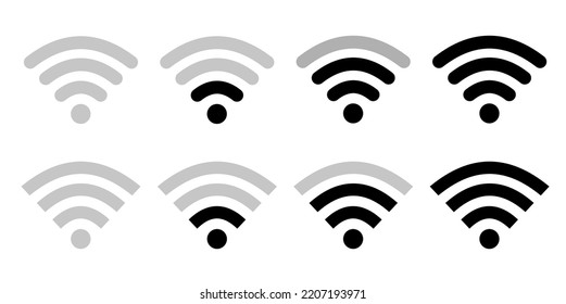 WiFi icons. Wireless. Internet Connection. Vector illustration
