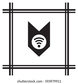 Wi-Fi  icon,vector.Flat design.