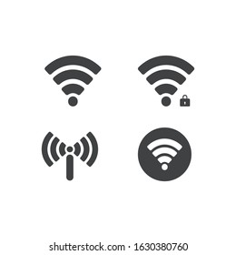 wifi icon,Wireless Fidelity icon vector design with black color