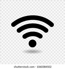 WiFi icon,Wireless Internet Sign Isolated On Transparent Background,Vector Illustration EPS10