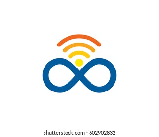 Wifi Infinity Logo Design Element