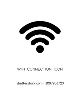 WiFi Internet Connection Sign. Vector Illustration. Simple Icon Isolated on White background.