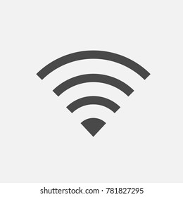 Wifi internet connection vector icon for websites and blogs gray with white background eps10 technology access