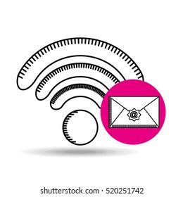 wifi internet email concept mail graphic vector illustration eps 10