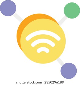  estilo de diseño de iconos planos de Internet Wi-Fi
