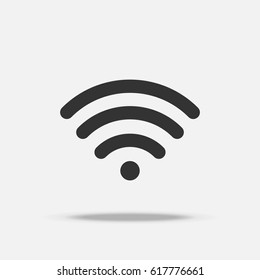 Wifi internet flat icon with shadow