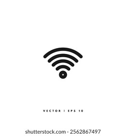 Wifi Internet Icon. Editable Stroke