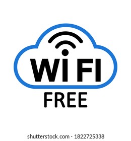 Wifi internet icon sign, free wifi zone – vector