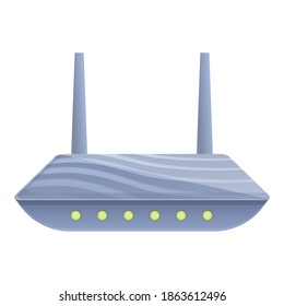 Wifi internet modem icon. Cartoon of wifi internet modem vector icon for web design isolated on white background
