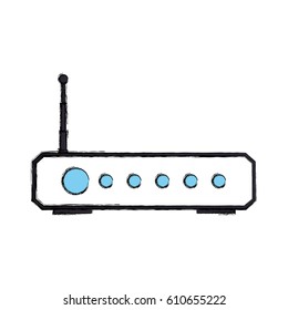 Wifi internet modem icon vector illustration graphic design