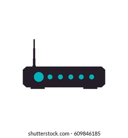 Wifi internet modem vector illustration graphic design