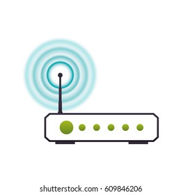 Wifi internet modem vector illustration graphic design