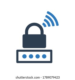 vector de bloqueo de contraseña de Internet inalámbrica 