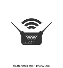 Vector de icono del enrutador de Internet Wifi, signo plano relleno, pictograma sólido aislado en blanco. Símbolo, ilustración del logotipo. Píxel perfecto