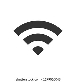 Wifi internet sign icon in flat style. Wi-fi wireless technology vector illustration on white isolated background. Network wifi business concept.