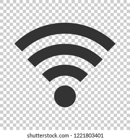 Wifi internet sign icon in flat style. Wi-fi wireless technology vector illustration on isolated background. Network wifi business concept.