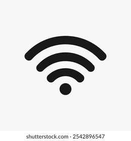 Ícone de sinal de internet Wi-Fi em estilo simples. Ilustração do vetor da tecnologia sem fio Wi-fi no fundo isolado branco