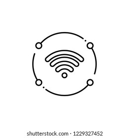 wifi, internet technology icon. Element of internet technology icon for mobile concept and web apps. Thin line wifi, internet technology icon can be used for web and mobile